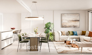 ¡Lanzamiento! Apartamentos innovadores sobre plano en venta con vistas al mar en las colinas de Marbella Este 787030 