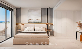 ¡Lanzamiento! Apartamentos innovadores sobre plano en venta con vistas al mar en las colinas de Marbella Este 787033 