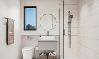 ¡Lanzamiento! Apartamentos innovadores sobre plano en venta con vistas al mar en las colinas de Marbella Este 787035 