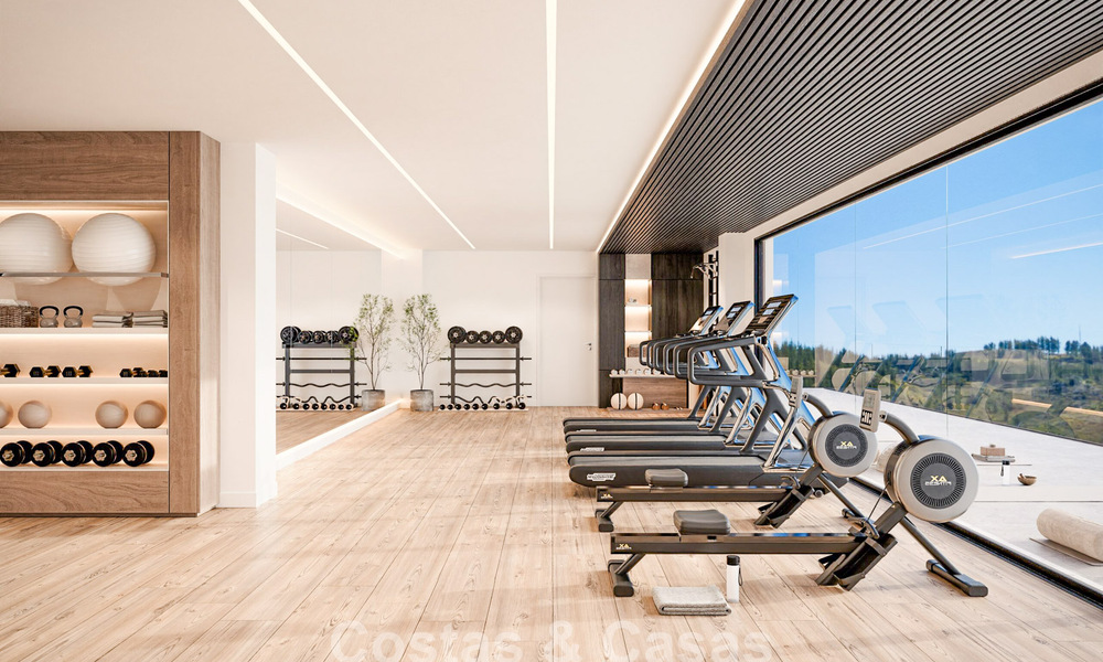 ¡Lanzamiento! Apartamentos innovadores sobre plano en venta con vistas al mar en las colinas de Marbella Este 787037