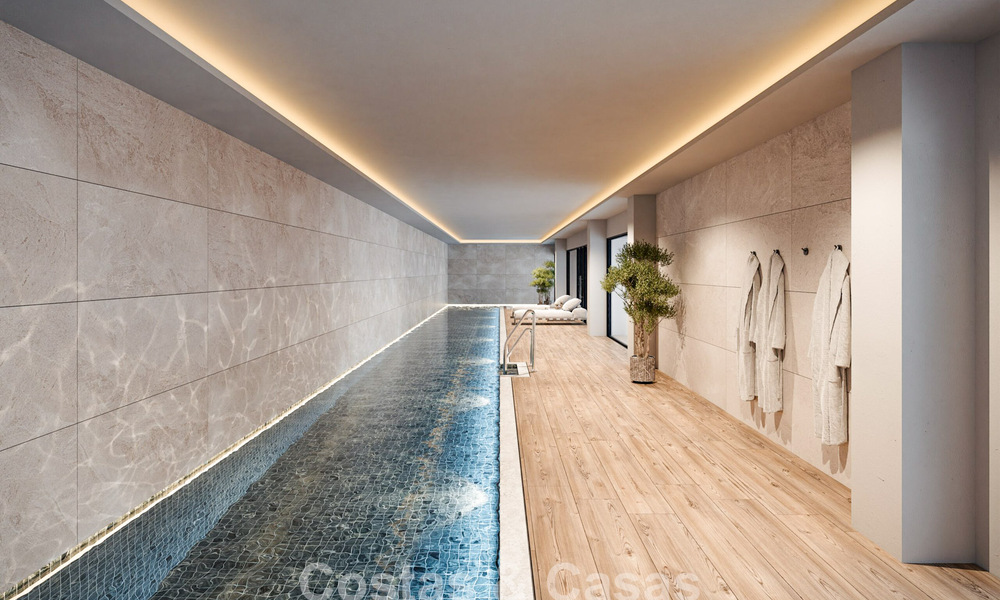 ¡Lanzamiento! Apartamentos innovadores sobre plano en venta con vistas al mar en las colinas de Marbella Este 787038