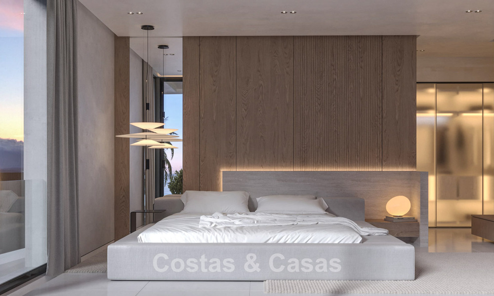 Exclusivas villas de diseño sobre plano con arquitectura vanguardista en venta a 200 m de la playa en Mijas Costa 787478