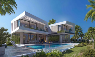 Exclusivas villas de diseño sobre plano con arquitectura vanguardista en venta a 200 m de la playa en Mijas Costa 787489 
