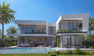 Exclusivas villas de diseño sobre plano con arquitectura vanguardista en venta a 200 m de la playa en Mijas Costa 787490 