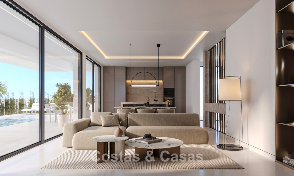 Exclusivas villas de diseño sobre plano con arquitectura vanguardista en venta a 200 m de la playa en Mijas Costa 787492