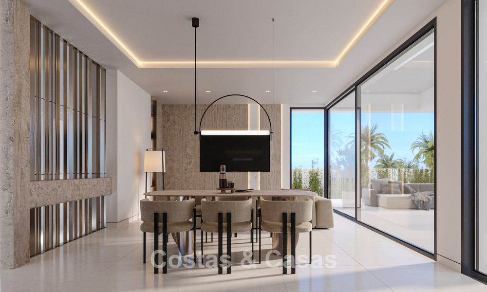 Exclusivas villas de diseño sobre plano con arquitectura vanguardista en venta a 200 m de la playa en Mijas Costa 787493