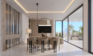 Exclusivas villas de diseño sobre plano con arquitectura vanguardista en venta a 200 m de la playa en Mijas Costa 787493 