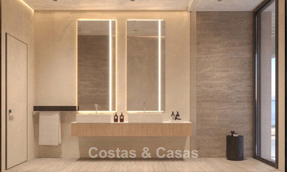 Exclusivas villas de diseño sobre plano con arquitectura vanguardista en venta a 200 m de la playa en Mijas Costa 787504