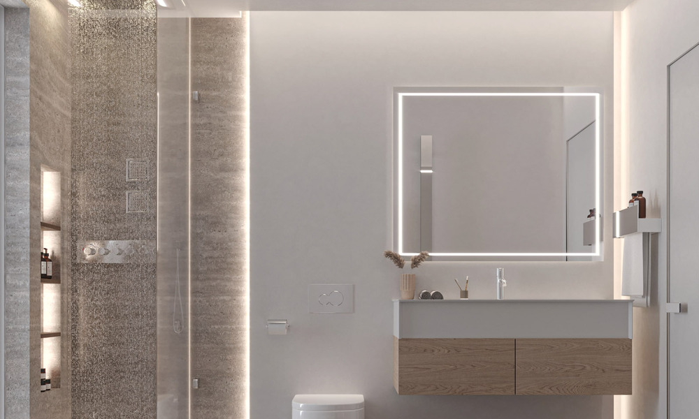 Exclusivas villas de diseño sobre plano con arquitectura vanguardista en venta a 200 m de la playa en Mijas Costa 787507