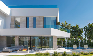 Exclusivas villas de diseño sobre plano con arquitectura vanguardista en venta a 200 m de la playa en Mijas Costa 787510 