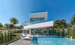 Exclusivas villas de diseño sobre plano con arquitectura vanguardista en venta a 200 m de la playa en Mijas Costa 787511 