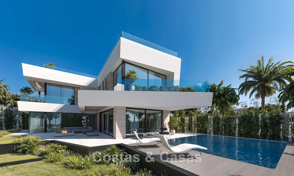 Exclusivas villas de diseño sobre plano con arquitectura vanguardista en venta a 200 m de la playa en Mijas Costa 787513