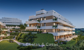 Lanzamiento. Apartamentos de obra nueva de estilo contemporáneo en venta, rodeados de campos de golf en Mijas, Costa del Sol 787798 