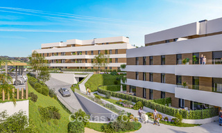 Lanzamiento. Apartamentos de obra nueva de estilo contemporáneo en venta, rodeados de campos de golf en Mijas, Costa del Sol 787799 