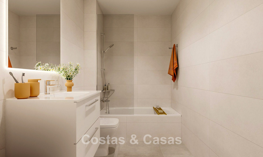 Lanzamiento. Apartamentos de obra nueva de estilo contemporáneo en venta, rodeados de campos de golf en Mijas, Costa del Sol 787803