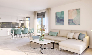 Lanzamiento. Apartamentos de obra nueva de estilo contemporáneo en venta, rodeados de campos de golf en Mijas, Costa del Sol 787808 