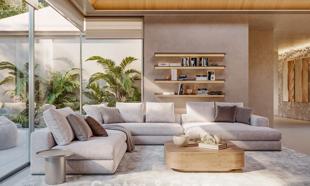 Sofisticada villa de una sola planta, de nueva construcción, en venta en una popular zona de golf de Nueva Andalucía, Marbella 788681