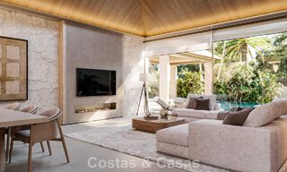 Sofisticada villa de una sola planta, de nueva construcción, en venta en una popular zona de golf de Nueva Andalucía, Marbella 788683 