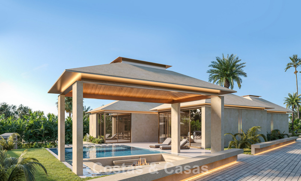 Sofisticada villa de una sola planta, de nueva construcción, en venta en una popular zona de golf de Nueva Andalucía, Marbella 788686