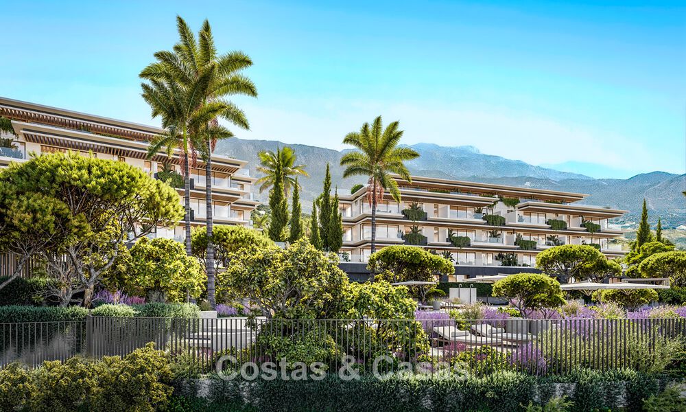 Apartamentos de obra nueva con diseño innovador en venta en las colinas de Mijas, Costa del Sol 788819