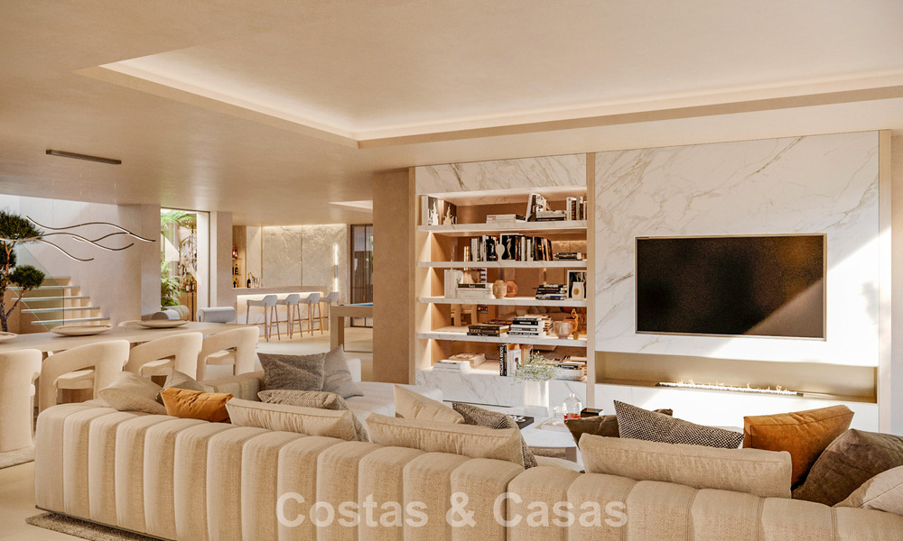 Elegante villa de una sola planta, de nueva construcción, en venta en una zona privilegiada de golf de Nueva Andalucía, Marbella 789178