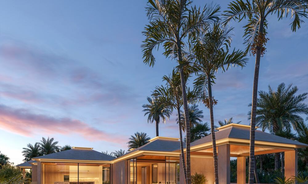 Elegante villa de una sola planta, de nueva construcción, en venta en una zona privilegiada de golf de Nueva Andalucía, Marbella 789184
