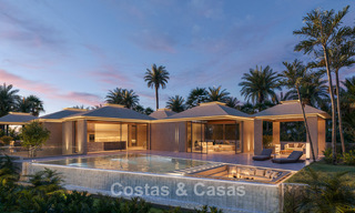 Elegante villa de una sola planta, de nueva construcción, en venta en una zona privilegiada de golf de Nueva Andalucía, Marbella 789185 