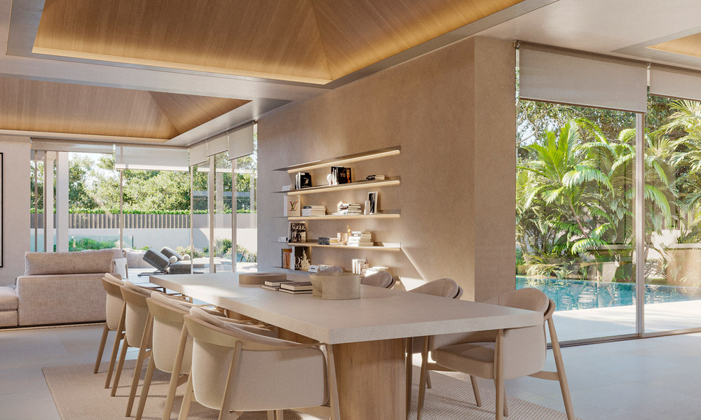 Elegante villa de una sola planta, de nueva construcción, en venta en una zona privilegiada de golf de Nueva Andalucía, Marbella 789186
