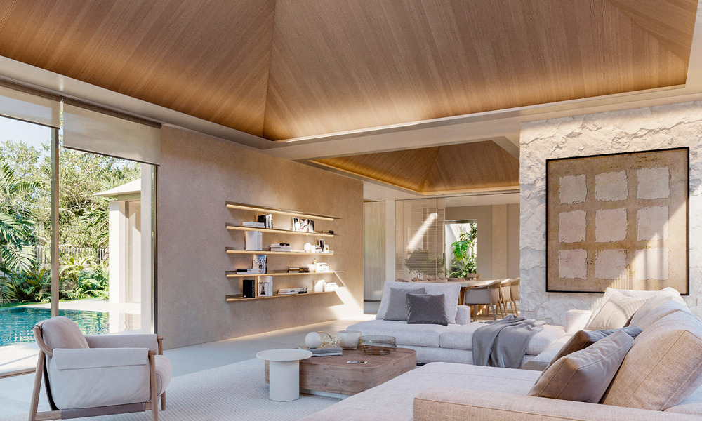 Elegante villa de una sola planta, de nueva construcción, en venta en una zona privilegiada de golf de Nueva Andalucía, Marbella 789188