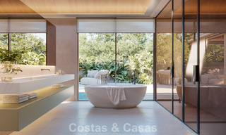 Elegante villa de una sola planta, de nueva construcción, en venta en una zona privilegiada de golf de Nueva Andalucía, Marbella 789190 