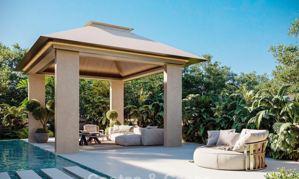 Elegante villa de una sola planta, de nueva construcción, en venta en una zona privilegiada de golf de Nueva Andalucía, Marbella 789191
