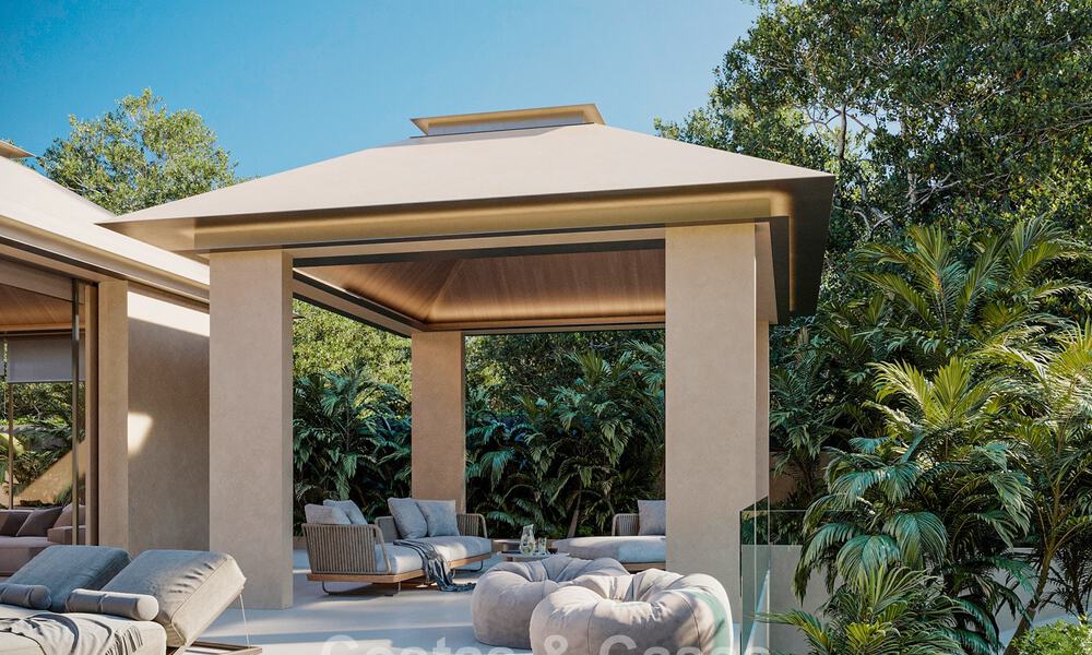 Elegante villa de una sola planta, de nueva construcción, en venta en una zona privilegiada de golf de Nueva Andalucía, Marbella 789192