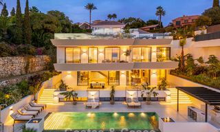 Atractiva villa de diseño con espectaculares vistas al mar en venta en Elviria, al este del centro de Marbella 789108