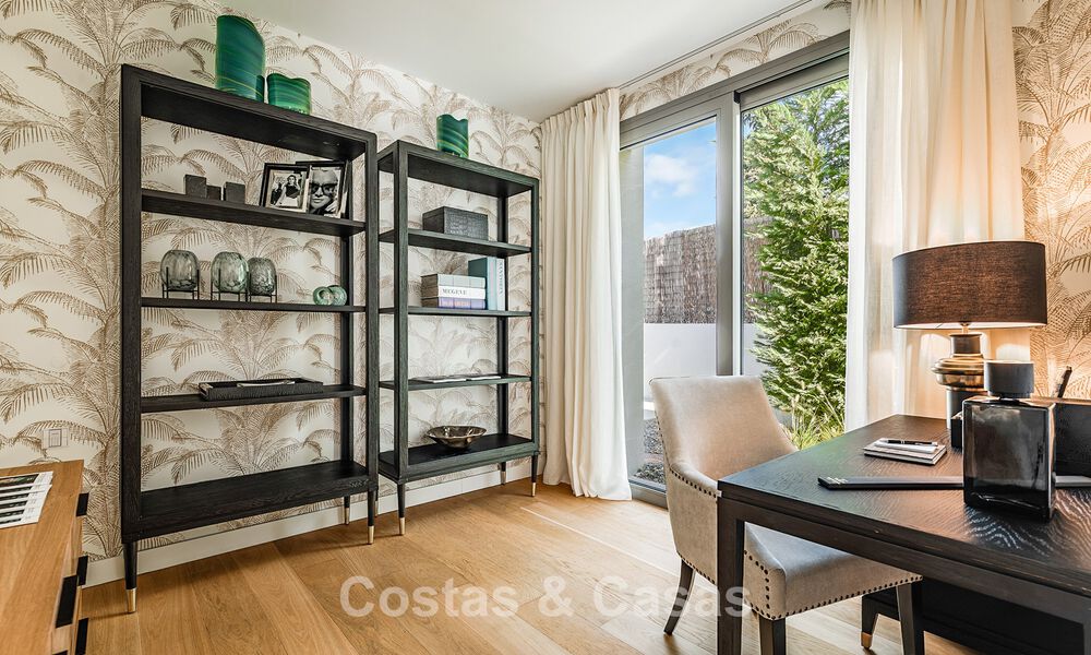 Villa de lujo lista para entrar a vivir, con arquitectura minimalista, en venta en la New Golden Mile entre Marbella y Estepona 789682