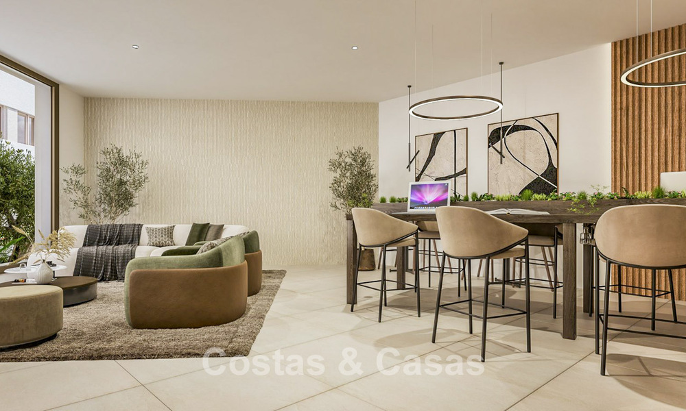 Apartamentos contemporáneos de obra nueva en venta junto al campo de golf en Mijas, Costa del Sol 791141