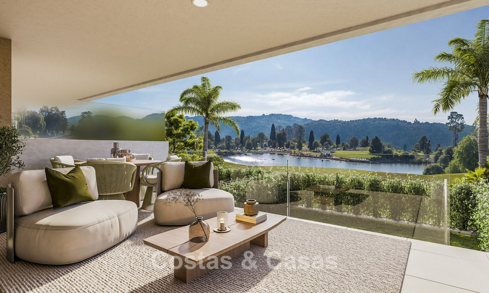 Apartamentos contemporáneos de obra nueva en venta junto al campo de golf en Mijas, Costa del Sol 791143