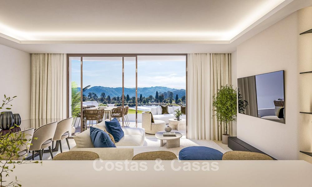 Apartamentos contemporáneos de obra nueva en venta junto al campo de golf en Mijas, Costa del Sol 791145