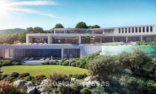 Nueva villa de diseño de alta gama en venta con vistas al mar en una urbanización cerrada en Sotogrande, Costa del Sol 790678 