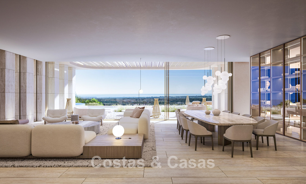 Nueva villa de diseño de alta gama en venta con vistas al mar en una urbanización cerrada en Sotogrande, Costa del Sol 790682