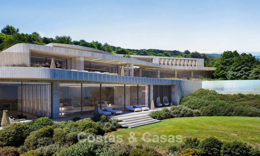 Nueva villa de diseño de alta gama en venta con vistas al mar en una urbanización cerrada en Sotogrande, Costa del Sol 790685