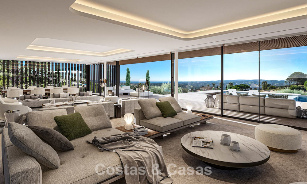 Obra maestra arquitectónica con vistas al mar espectaculares en venta en una comunidad privada y cerrada en Sotogrande, Costa del Sol 790743