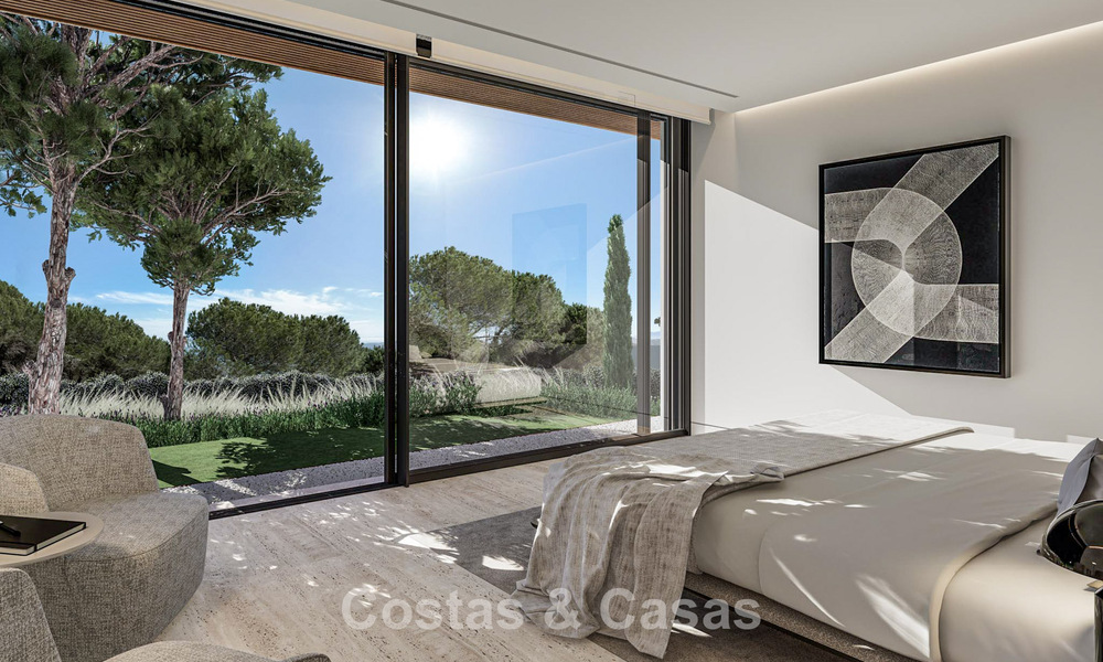 Obra maestra arquitectónica con vistas al mar espectaculares en venta en una comunidad privada y cerrada en Sotogrande, Costa del Sol 790746