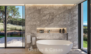 Obra maestra arquitectónica con vistas al mar espectaculares en venta en una comunidad privada y cerrada en Sotogrande, Costa del Sol 790748 