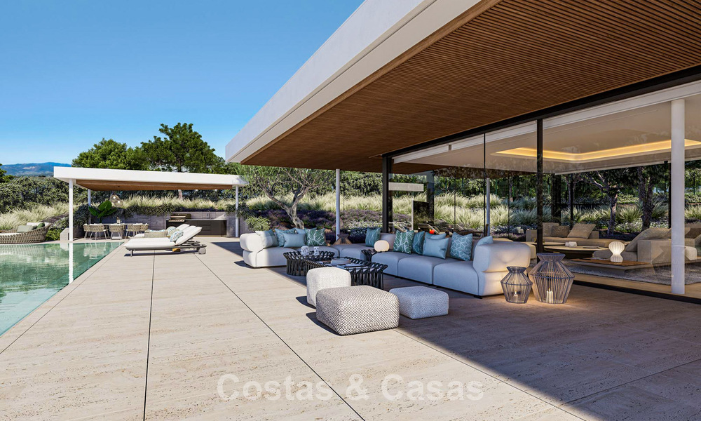 Obra maestra arquitectónica con vistas al mar espectaculares en venta en una comunidad privada y cerrada en Sotogrande, Costa del Sol 790754