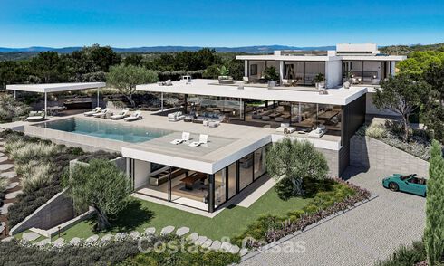 Obra maestra arquitectónica con vistas al mar espectaculares en venta en una comunidad privada y cerrada en Sotogrande, Costa del Sol 790757