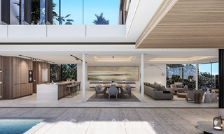 Villa de diseño arquitectónico en venta, en primera línea de golf, en una exclusiva urbanización privada en Sotogrande, Costa del Sol 790765 