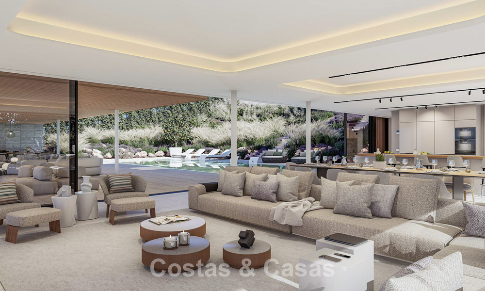 Villa de diseño arquitectónico en venta, en primera línea de golf, en una exclusiva urbanización privada en Sotogrande, Costa del Sol 790773