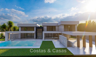 Villa de alta tecnología con vistas panorámicas al mar en venta en un entorno de golf popular cerca del centro de Estepona 791416 