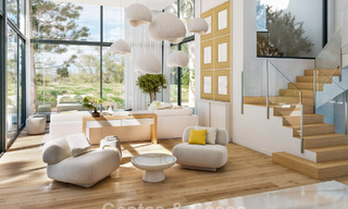 Villa de alta tecnología con vistas panorámicas al mar en venta en un entorno de golf popular cerca del centro de Estepona 791421 