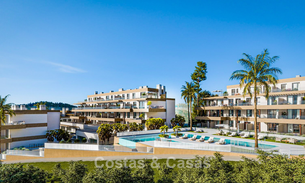 Nuevos y modernos apartamentos con vistas panorámicas al mar en Mijas Costa, Costa del Sol 791702